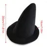 BERETS HALLOWEEN WITCH CAP WARM PLUSH WIZARD HAT Kvinnor Män unisex Cosplay Costume Party Festival Headwear