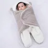 Couvertures bébé emmailloter épais chaud né sac de couchage infantile garçons filles hiver sacs de nuit sommeil robe accessoires pour 0-12M