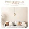 Pendant Lamps 2 Pcs Lamp Shade Bamboo Lampshade Table Light Ceiling Covers Rattan Indoor Weaving Bedroom