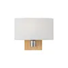 Wall Lamp Wooden Indoor Bedroom Fabric Light Modern Nordic Style E27 Lamps Reading Study Living Room Decoration Fixture