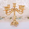 キャンドルホルダーIgbblove Luxury Metal Metal Wedding Candlestick Party Home Decorations Gold Candelabra Centerpieces Engagementギフト