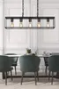 Kolye lambaları Nordic Siyah Restoran Tavan Lambası Basit Endüstriyel Stil Yemek Salonu Şerit Masa