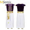 Cosplay Msemis Kinder Jungen Fancy Arabian Prince Kostüme Cap Sleeves Weste mit Hosen für Halloween Cosplay Fairy Partys 230817 Dress Up 230817