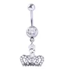 Navel Belknop Ringen D0370 3 Kleuren Kroon Stijl Navelpiercing Lichaam Sieraden Ring Bar 10 Stuks Lot Jfb-3343 Ol2Aq Drop levering Otrks