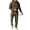 Survêtements pour hommes 2023 Automne Hommes Costumes Jacquard Pull À Capuche Casual Sports Set Hommes J230821