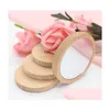 Miroirs Bois Petit Miroir Rond Portable Poche En Bois Mini Maquillage Party Favor Cadeau Logo Personnalisé Drop Delivery Maison Jardin Dhsub