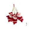 Decorações de Natal 6 PCs/Lot Tree Mini Ornamentos de Papai Noel