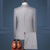 Herenpakken Wedding Party Pak Stijlvolle zakelijke werkkleding Set Rapel Slim Fit broek Solide kleur Lange mouw