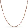 Kedjor Autentiska 925 Sterling Silver Rose Gold Vintage Beaded Chain Basic Necklace For Women Bead Charm Diy Fashion Jewelry