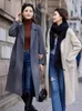 Womens Wool Blends elegante de dupla face 100%lã Coat Women Moda coreana Solid Slim Cashmere Winter Jacket Autumn 230818