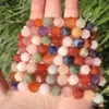 Loose Gemstones Natural Faceted Mixed Stone Beads For Jewelry Making Bracelet Necklace Colorful Round Agate Gemstone Amethyst 6 8 10mm