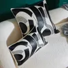 Pillow Black White Leather Embroidery Case Covers Cojines Decorativos Para Sofa Art Throw Pillows S Cover Coussin