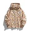 Men's Jackets Men Hooded Technical Outdoor Jacket 2023 Autumn New Cartoon Full Print Fashion Casual Retro Windbreaker High Street Trendy Style J230821