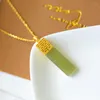 Hanger kettingen etnisch Chinees dubbel geluk jade ketting voor vrouwen gunstig patroon bruiloft sieraden charme sleutelbeen ketting cadeau