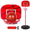 Balls 63-165CM Basketball Stands Height Adjustable Kids Basketball Goal Hoop Toy Set Basketball for Boys Training Practice Accessories 230820