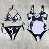 Mulheres impressas Bikinis Swimwear Halter Split acolchoado push up maiô