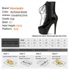 Boots Pole Dance Catwalk Shoes Round Toe Heels Stripper Platform Women Ankle Lace up Zip Roman Lady Knight 230821