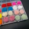 Decorações de arte de unha 24pcs encantamentos de unhas ímãs pom kawaii uil art ornninentsoft unha poms foff diy manciure removível bola de peles pompoms unha arte 230821