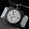 Other wearable devices Brand Mens Watch Black Rubber Bell Mechanical Automatic LIMITED EDITION AVIATION Day Power Reserve Ross AAA Clocks x0821