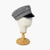Berets Brand Designer Fashion Autumn Winter Wool Caps Women Sboy Plaid Patachwork Cap 230821