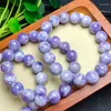 Bangle Natural Purple Mica Quartz Bracelet Round kralen Strand sieraden Vrouwen mannen genezen Energie LoverSgift 1 stcs