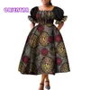 Vestidos de estilo africano para mulheres vestidos de cintura alta de manga de feminina ankara vestido africano vestido princesa túmulo africaine femme wy9970