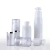 10PCSポータブルプラスチックエッジペットエアレスポンプボトル15ml 30ml 50ml真空ローション香水ボトル空の小さな化粧品コンテナフォザー