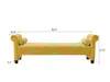 Rektangulär stor soffa pall, gul