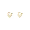 Hoop Earrings French Gentle Love Drop Glazed Ear Buckle For With High Light Luxury Fashionable Jewelry Peach Heart Earings Women