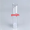 100 st/Lot Fast frakt 15 ml 30 ml 50 ml luftlös flaska med UV -silvervakuumpump eller lotion som används för kosmetisk behållare CSVDX