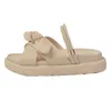 Sandalen sandalen vlinderdas tie comfortabele dame slippers dikke zool vlakke strandglaasjes zoete sandalia's mujer zomerschoenen voor vrouwen r230821