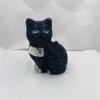 Akşam çantaları mini kara kedi şekil kadın kristal debriyaj çantası akşam çantaları el yapımı rhinestones minaudiere el çantası partisi düğün çantası hkd230821