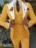 Survêtements pour hommes Gwenhwyfar Men's Green Groom Male Wedding Prom Suit Slim Fit Tuxedo Mens Formal Business Work Wear Suits 3Pcs (Veste + Pantalon + Gilet) J230821