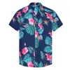 Casual shirts voor heren mode Hawaiiaans shirt tropische planten 3d geprinte dames strand blouse revalle bloemen camisas