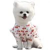 Chien vêtements été chemise Costume fruits impression motif col rond vêtements pour petits chiens sweats à capuche