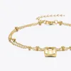 Anklets Enfashion Boho Lock Anclets for Women Gold Color Anklets Bijoux Femme Beach Association Mashion Jewelry Stainless Steel A215006 230820
