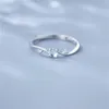 Cluster ringen mode Opening Moonstone Crystal Finger Ring For Women Girls Wedding Party Sieraden JZ735