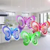 Garden Decorations 3D Butterfly Bird Repeller Spinner Wind Chimes Hanging Reflective Scarer Ornament Outdoor Decoration 230818