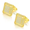 Diamond VVS Moissanite Stud Brincos S925 18K Brincos de cravo de ouro maciço Mulheres homens brindes de moissanita