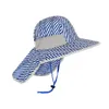 BERETS 8 Färger Sommar Solshade Children Outdoor Fisherman's Hat Upf 50 Kids Swim Beach Pool Wide Brim Nylon Snabbtorkning