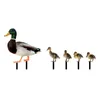 Garden Decorations Acrylic Duck Stakes 5Pcs/Set Chic Cute Duckling Animal Figure Outdoor Lawn Poultry Insert Art Signs Decor