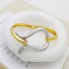 Earrings Necklace Brazilian Gold Plated Jewelry For Women 4pcs Set Two Tone Color Necklace Bracelet Earrings Ring Women Accessories For Summer 230820