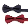 활 넥타이 10pcs/lot red self tie for men dark blue paisley bowtie 실크 남자 웨딩 블랙 신랑 보우 넥타이 도매 B010