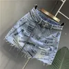 Jupes y2k vintage femmes coréen graffiti bleu occasionnel court denim mini esthétique grunge haute taille jeans une jupe de ligne alt vêtements 230821