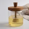 Conjuntos de louça de mel jarra de vidro pequeno dispensador terrário fogger limpar pote recipiente tampa de cozinha dipper jam frascos tampas
