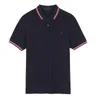 A1 Fashion-Men Classic Fred Polo Shirt England Perry Cotton Short Sleeve New Ankom Summer Tennis Cotton Polos White Black Formal Dress 5 7U6B