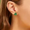 Luyi Jewelry Ivy Earrings New Light Luxury Earrings Temperament Green Malachite Studded Beads Small Earrings