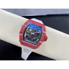 RM35-02 Watches SuperClone Mens Tourbillon Flywheel Luxe T+ Factory Mechanical Watch Volledig automatische beweging Wachtband Red Devils 01XD 3ZC5