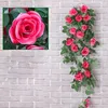 Simulazione di fiori decorativi muro appeso Falso fiore Vine soggiorno Decorazione verde Sfalto per interni piccoli girasoli artificiali
