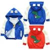 Giacche 1 2 3 4 5 6 anni Baby Boys Coats Spring Autunno Dinosauro Danosaur Bella Giacca con cappuccio per Boy Toddler Kids Ostrewear 230818